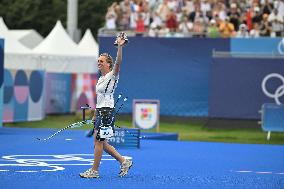 Paris 2024 - Lisa Barbelin of Team France wins bronze medal Archery