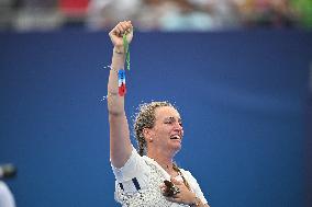 Paris 2024 - Lisa Barbelin of Team France wins bronze medal Archery