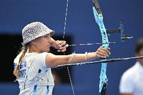 Paris 2024 - Lisa Barbelin of Team France wins bronze medal Archery