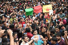 Thousands Of Students And Peoples Protest In Dhaka