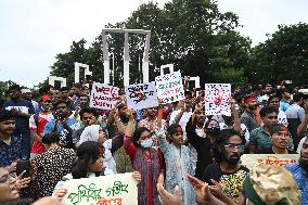 Thousands Of Students And Peoples Protest In Dhaka