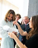 Newborn Princess Iman, First Grand Child to Jordans King and Queen - Amman