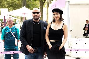 Paris 2024 - John Travolta And Daughter Arrive At Gymnastics