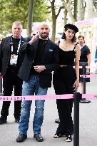 Paris 2024 - John Travolta And Daughter Arrive At Gymnastics