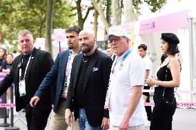 Paris 2024 - John Travolta And Daughter Arrive At Gymnastics