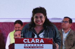 Clara Brugada During A Thank You Tour