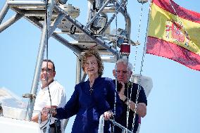 Queen Sofia At Copa del Rey Regatta - Mallorca