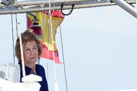 Queen Sofia At Copa del Rey Regatta - Mallorca