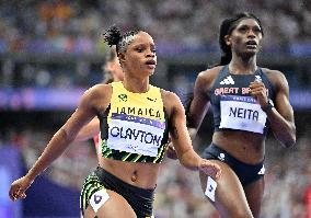 (PARIS2024) FRANCE-PARIS-OLY-ATHLETICS-100M-WOMEN