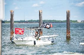 Trump Supporters Participate In The 2024 MAGA Boat Parade In Charleston, SC