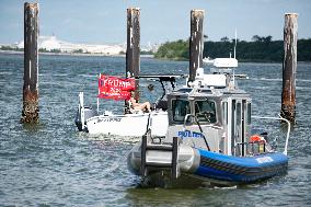 Trump Supporters Participate In The 2024 MAGA Boat Parade In Charleston, SC