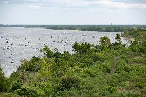 Trump Supporters Participate In The 2024 MAGA Boat Parade In Charleston, SC