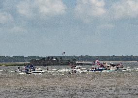 Trump Supporters Participate In The 2024 MAGA Boat Parade In Charleston, SC