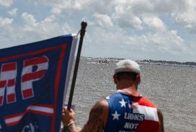 Trump Supporters Participate In The 2024 MAGA Boat Parade In Charleston, SC