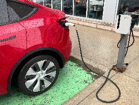 Tesla Charging In Mississauga, Canada