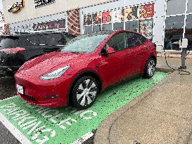 Tesla Charging In Mississauga, Canada