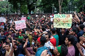 People Gather At Central Shaheed Minar To Protest