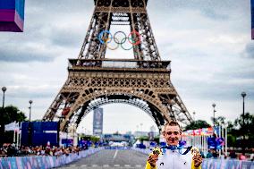 Paris 2024 - Road Race - Remco Evenepoel Wins Gold