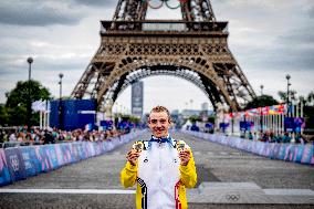 Paris 2024 - Road Race - Remco Evenepoel Wins Gold