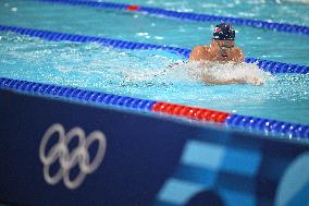 Paris 2024 - Leon Marchand At Mixed 4x100m Medley Relay