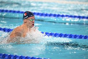 Paris 2024 - Leon Marchand At Mixed 4x100m Medley Relay