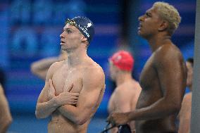 Paris 2024 - Leon Marchand At Mixed 4x100m Medley Relay