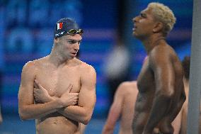 Paris 2024 - Leon Marchand At Mixed 4x100m Medley Relay