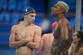 Paris 2024 - Leon Marchand At Mixed 4x100m Medley Relay