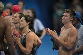 Paris 2024 - Leon Marchand At Mixed 4x100m Medley Relay