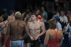 Paris 2024 - Leon Marchand At Mixed 4x100m Medley Relay