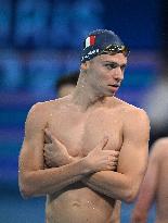 Paris 2024 - Leon Marchand At Mixed 4x100m Medley Relay