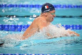 Paris 2024 - Leon Marchand At Mixed 4x100m Medley Relay