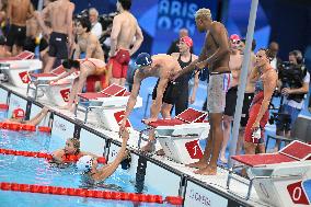 Paris 2024 - Leon Marchand At Mixed 4x100m Medley Relay