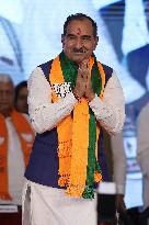 Newly Appointed Rajasthan BJP President Madan Rathore In Jaipur