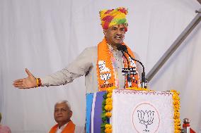 Newly Appointed Rajasthan BJP President Madan Rathore In Jaipur