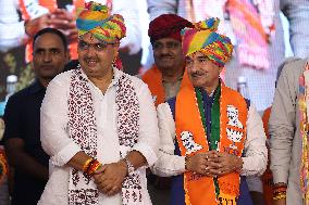 Newly Appointed Rajasthan BJP President Madan Rathore In Jaipur