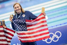 Paris 2024 - 800m Freestyle - Katie Ledecky Wins Gold