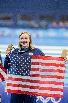 Paris 2024 - 800m Freestyle - Katie Ledecky Wins Gold