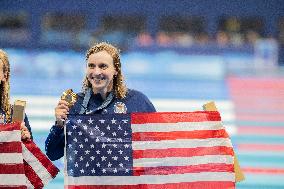 Paris 2024 - 800m Freestyle - Katie Ledecky Wins Gold