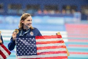 Paris 2024 - 800m Freestyle - Katie Ledecky Wins Gold