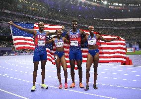 (PARIS2024) FRANCE-PARIS-OLY-ATHLETICS-4X400M RELAY-MIXED