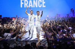 Paris 2024 - French Winners Celebrate Their Medals At The Club France