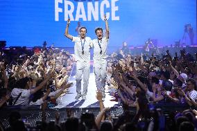 Paris 2024 - French Winners Celebrate Their Medals At The Club France