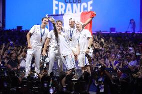 Paris 2024 - French Winners Celebrate Their Medals At The Club France