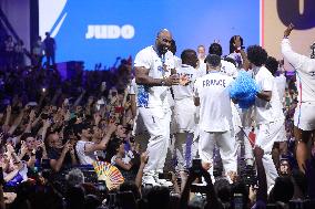 Paris 2024 - French Winners Celebrate Their Medals At The Club France