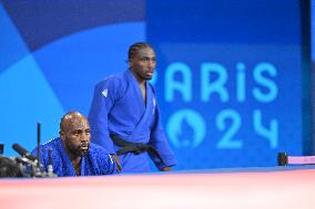 Paris 2024 - Teddy Riner reacts during Judo Mixed Team Final