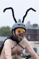 Bikers Ride In World Naked Bike Ride Event In St. Louis