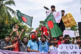 Bangladesh Unrest Students Protest