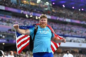 Paris 2024 - Gold medalist Ryan Crouser at Men's Shot Put Final