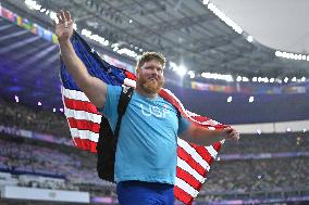 Paris 2024 - Gold medalist Ryan Crouser at Men's Shot Put Final